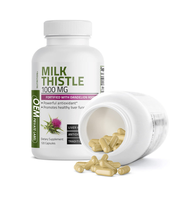 500mg Liver Protection Supplement Milk Thistle And Dandelion