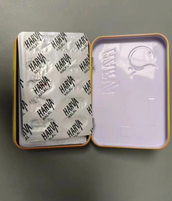Gold Harva Herbal Weight Loss Capsule Long Iron Box Custom Logo