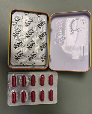 Gold Harva Herbal Weight Loss Capsule Long Iron Box Custom Logo