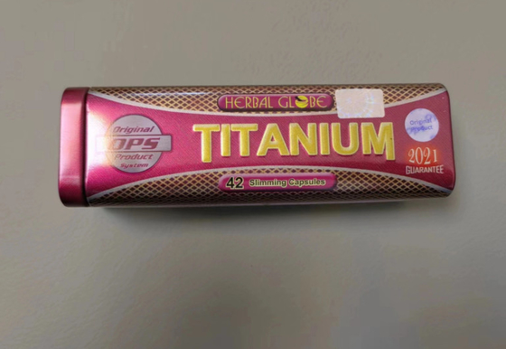 OEM Titanium Weight Loss Capsules Herbal Extracts Long Iron Box