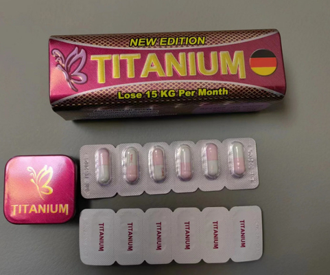 OEM Titanium Weight Loss Capsules Herbal Extracts Long Iron Box