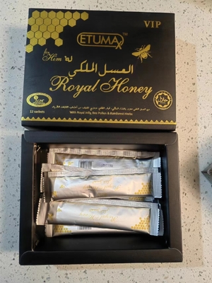 48 Hours Long Lasting Men Herbal Supplements Rhino VIP Organic Honey With Ginseng Herbal 12 Sachets-20g