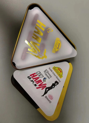 Gold Round Harva Weight Loss Capsule Herbal Extracts Logo Custom